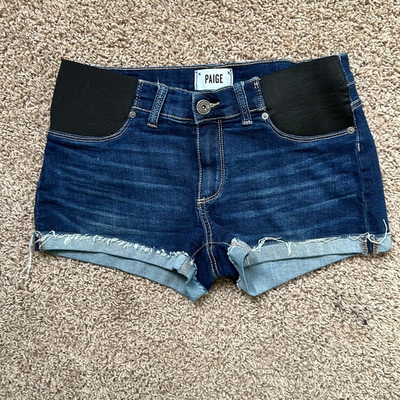 PAIGE denim maternity short - Picture 1 of 8